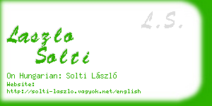 laszlo solti business card