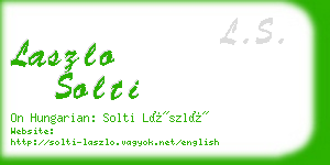 laszlo solti business card